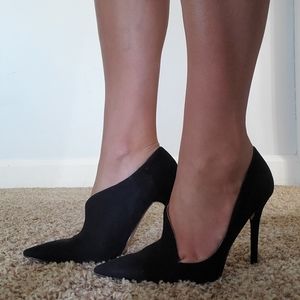 Zara women suede black pumps